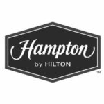 logo hampton blanco y negro